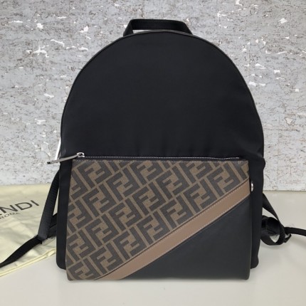 Fendi FF Backpack in Black Nylon