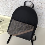 Fendi FF Backpack in Black Nylon