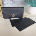 Fendi Wallet on Chain with Pouches Black Leather