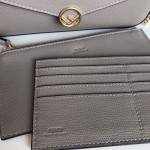 Fendi Wallet on Chain with Pouches Grey Leather