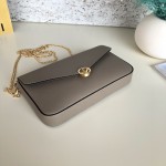 Fendi Wallet on Chain with Pouches Grey Leather