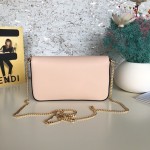 Fendi Wallet on Chain with Pouches Pink Leather