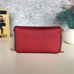 Fendi Wallet on Chain with Pouches Red Leather