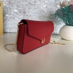 Fendi Wallet on Chain with Pouches Red Leather