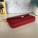 Fendi Wallet on Chain with Pouches Red Leather