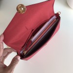 Fendi Wallet on Chain with Pouches Red Leather