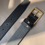 Fendi Leather belt with Pin Buckle Black / Gold 7C0435