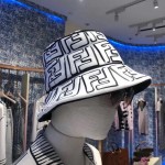 Fendi California Sky White Lycra Bucket Hat