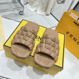 Fendi Cloud Slides Beige rubber slides