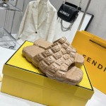 Fendi Cloud Slides Beige rubber slides