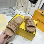 Fendi Cloud Slides Beige rubber slides