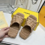 Fendi Cloud Slides Beige rubber slides