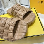 Fendi Cloud Slides Beige rubber slides