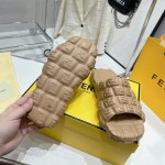 Fendi Cloud Slides Beige rubber slides