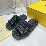 Fendi Cloud Slides Black rubber slides