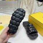 Fendi Cloud Slides Black rubber slides