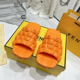 Fendi Cloud Slides Orange rubber slides