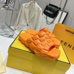 Fendi Cloud Slides Orange rubber slides