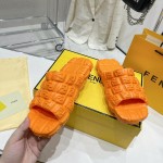 Fendi Cloud Slides Orange rubber slides