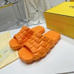 Fendi Cloud Slides Orange rubber slides