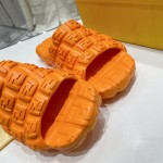 Fendi Cloud Slides Orange rubber slides