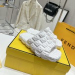 Fendi Cloud Slides White rubber slides