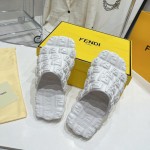 Fendi Cloud Slides White rubber slides