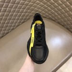 Fendi Flow Nylon Low Tops Sneaker Black / Yellow