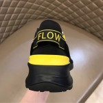 Fendi Flow Nylon Low Tops Sneaker Black / Yellow