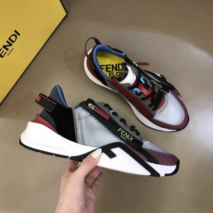 Fendi Flow Nylon Low Tops Sneaker Burgundy 