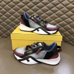 Fendi Flow Nylon Low Tops Sneaker Burgundy 