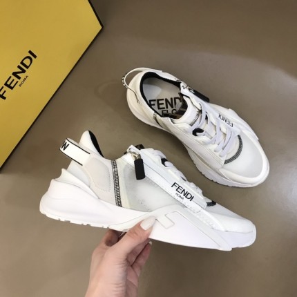 Fendi Flow Nylon Low Tops Sneaker White