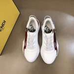 Fendi Flow Nylon Low Tops Sneaker White / Red