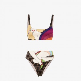 Fendi Multicolor Lycra Bikini