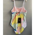 Fendi Multicolor Lycra One-Piece Swimsuit white