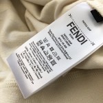 Fendi FF Logo Beige Cotton Polo Shirt