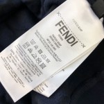 Fendi FF Logo Blue Cotton Polo Shirt