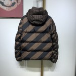 Fendi Reversible Tan & Black Down 'Forever Fendi' Puffer 