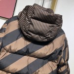 Fendi Reversible Tan & Black Down 'Forever Fendi' Puffer 