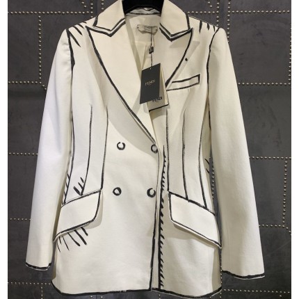 Fendi Women Roma Joshua Vides Gabardine Jacket