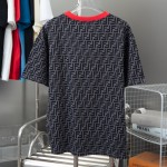 Fendi Zucca Monogram Black / Red cotton T-shirt