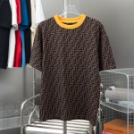 Fendi Zucca Monogram Brown cotton T-shirt