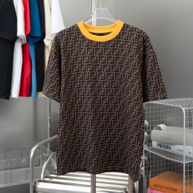 Fendi Zucca Monogram Brown cotton T-shirt