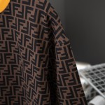 Fendi Zucca Monogram Brown cotton T-shirt