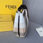 Fendi Fendigraphy Small Leather bag with beige and brown inlay