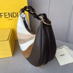 Fendi Fendigraphy Small Leather bag with beige and brown inlay