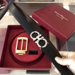 Ferragamo Gancini switch belt box Black / Brown