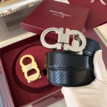 Ferragamo Gancini switch belt box Black / Gold