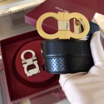 Ferragamo Gancini switch belt box Black / Gold