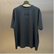 Gucci Embroidered cotton jersey T-shirt Dark Grey